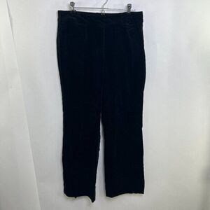 Ann Taylor Loft Pants 10 Ann Velvet Black Trousers Work Career Slacks Velour